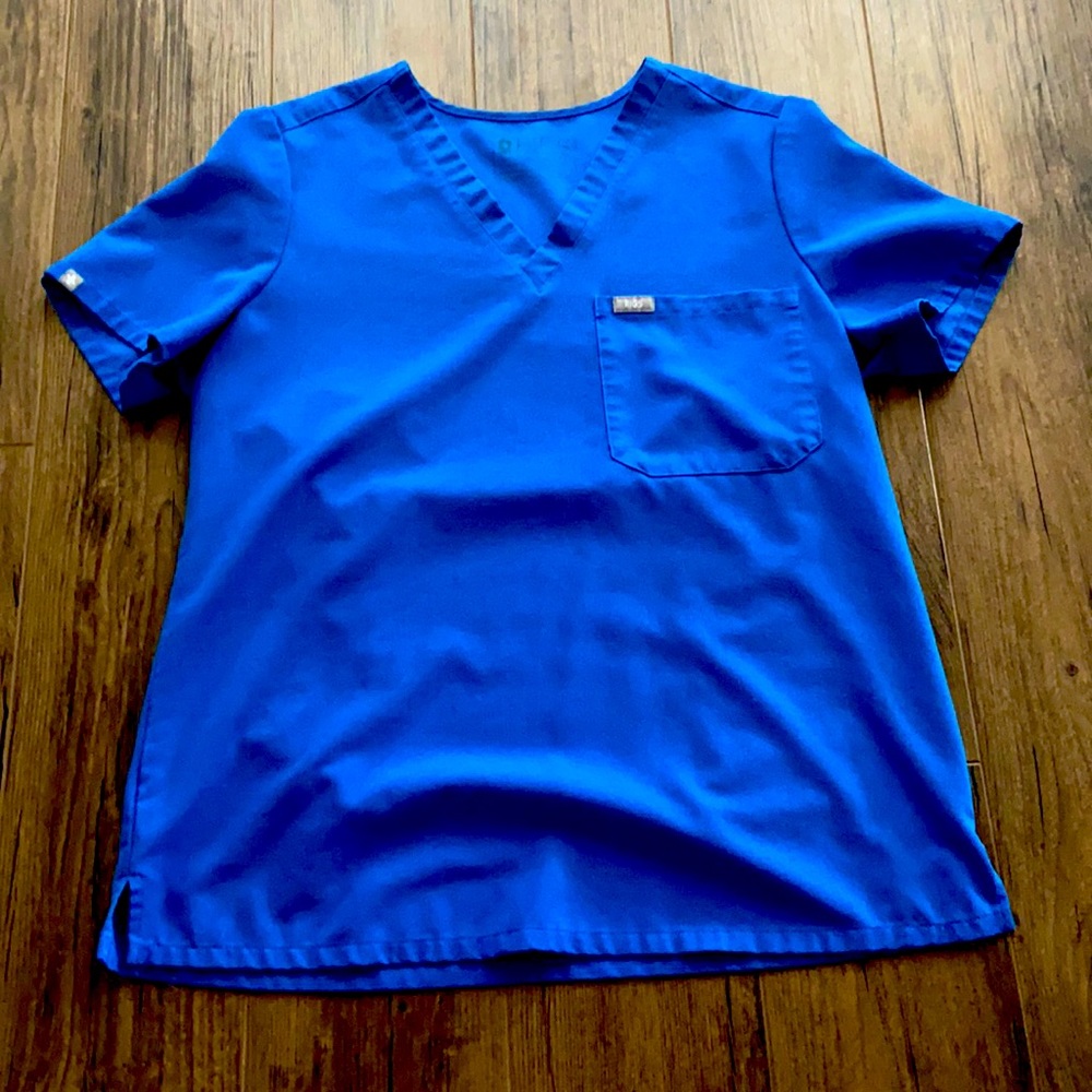 FIGS royal blue scrub tops medium